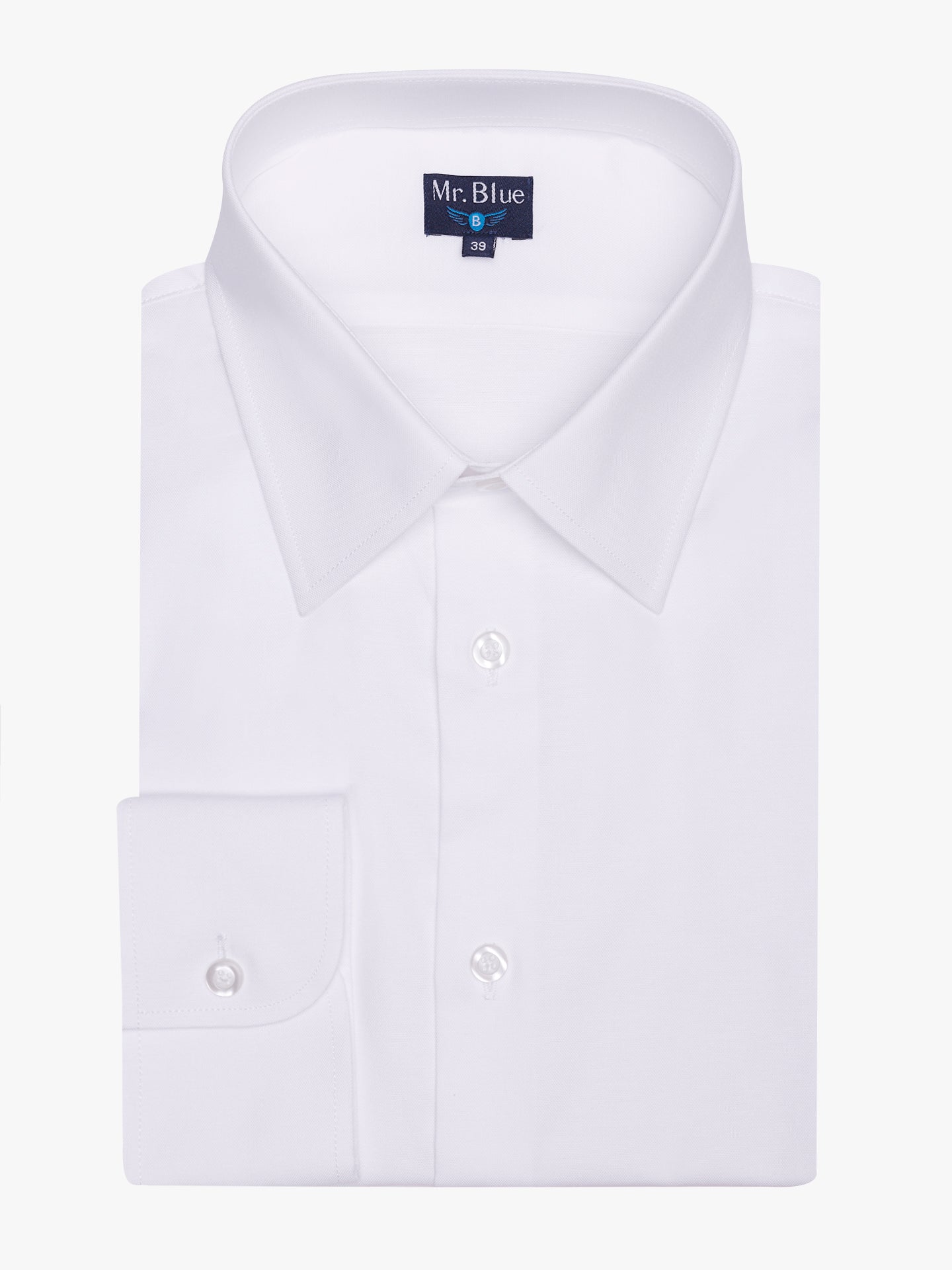 Classic Fit White Oxford Shirt Mr. Blue