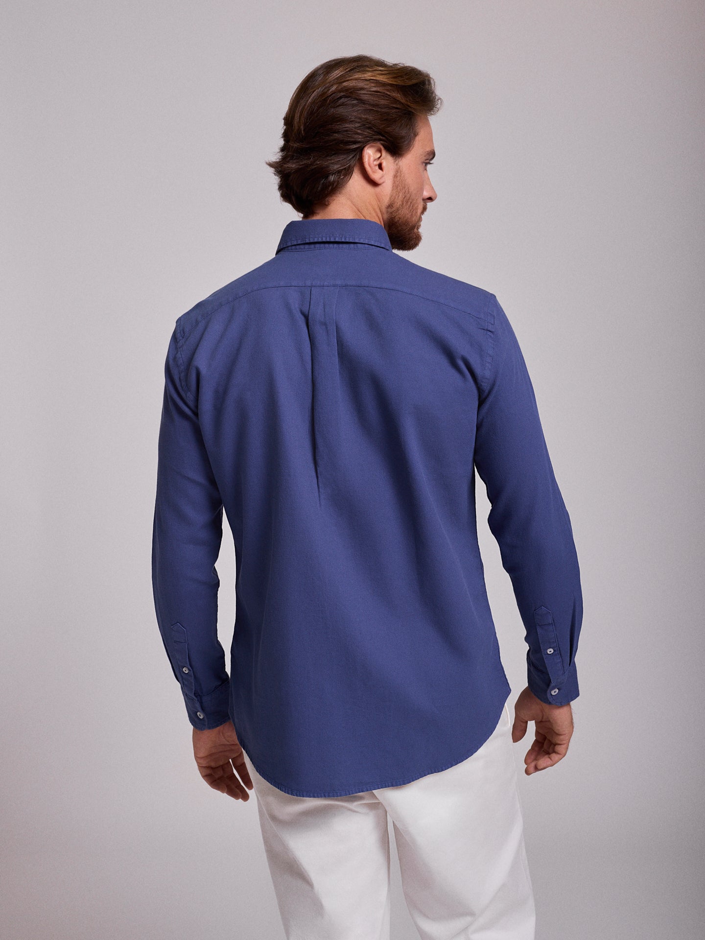 BLUE COTTON SHIRT LONG SLEEVE REGULAR FIT MR. BLUE