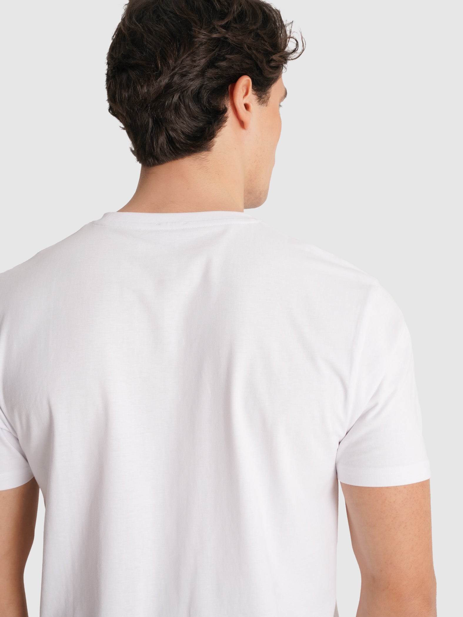 T-SHIRT BRANCA MANGA CURTA REGULAR FIT MR. BLUE