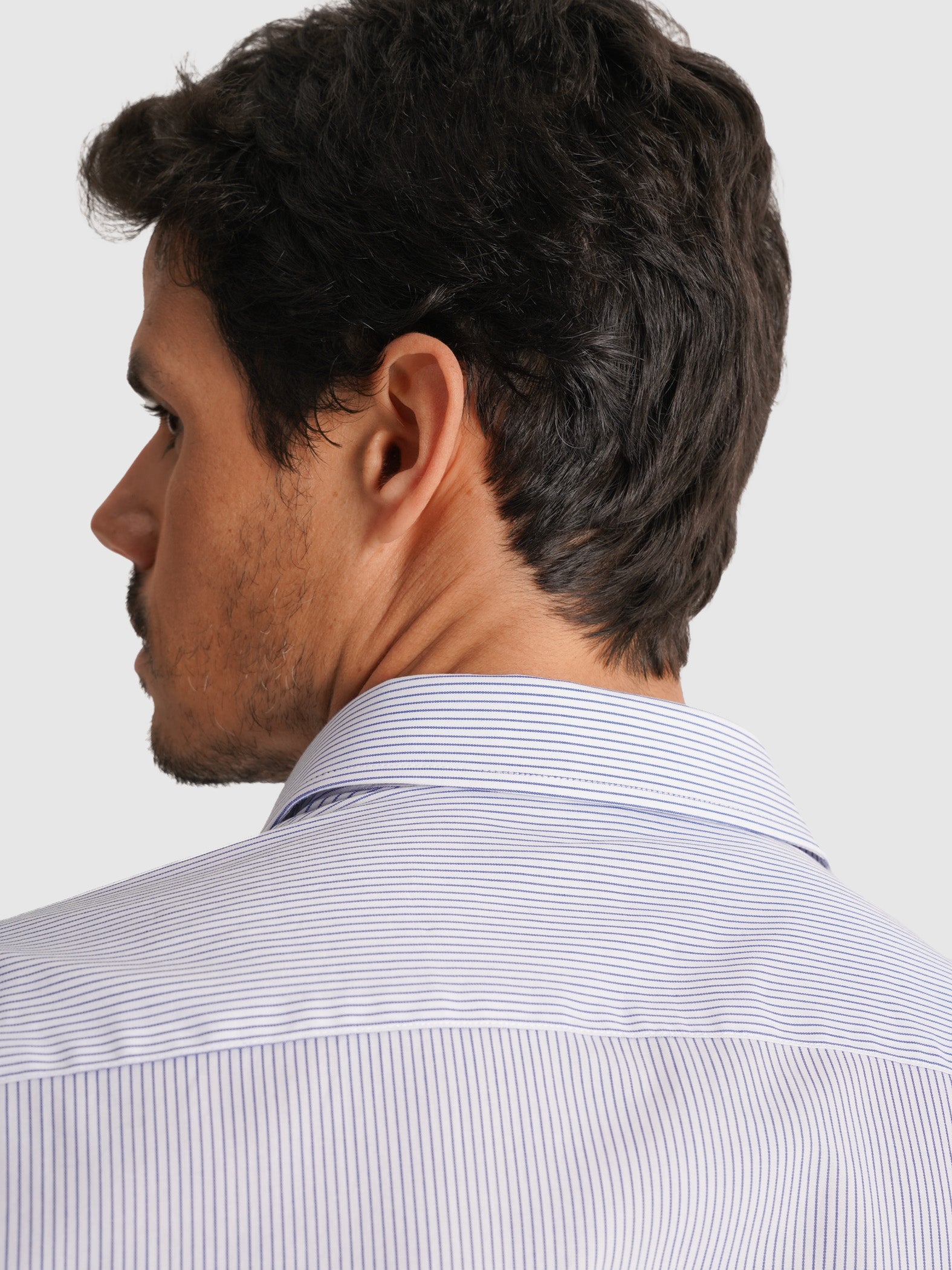 CAMISA OXFORD AZUL MANGA LARGA SLIM FIT MR. AZUL
