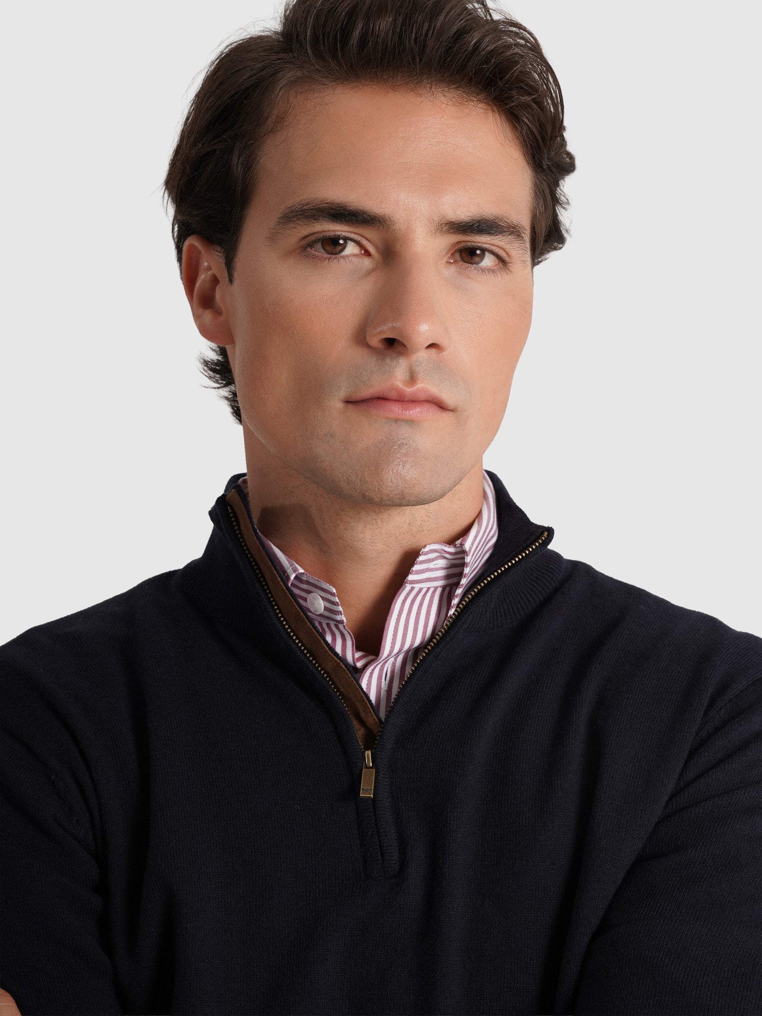 JERSEY DE CASHMERE AZUL MANGA LARGA REGULAR FIT MR. AZUL