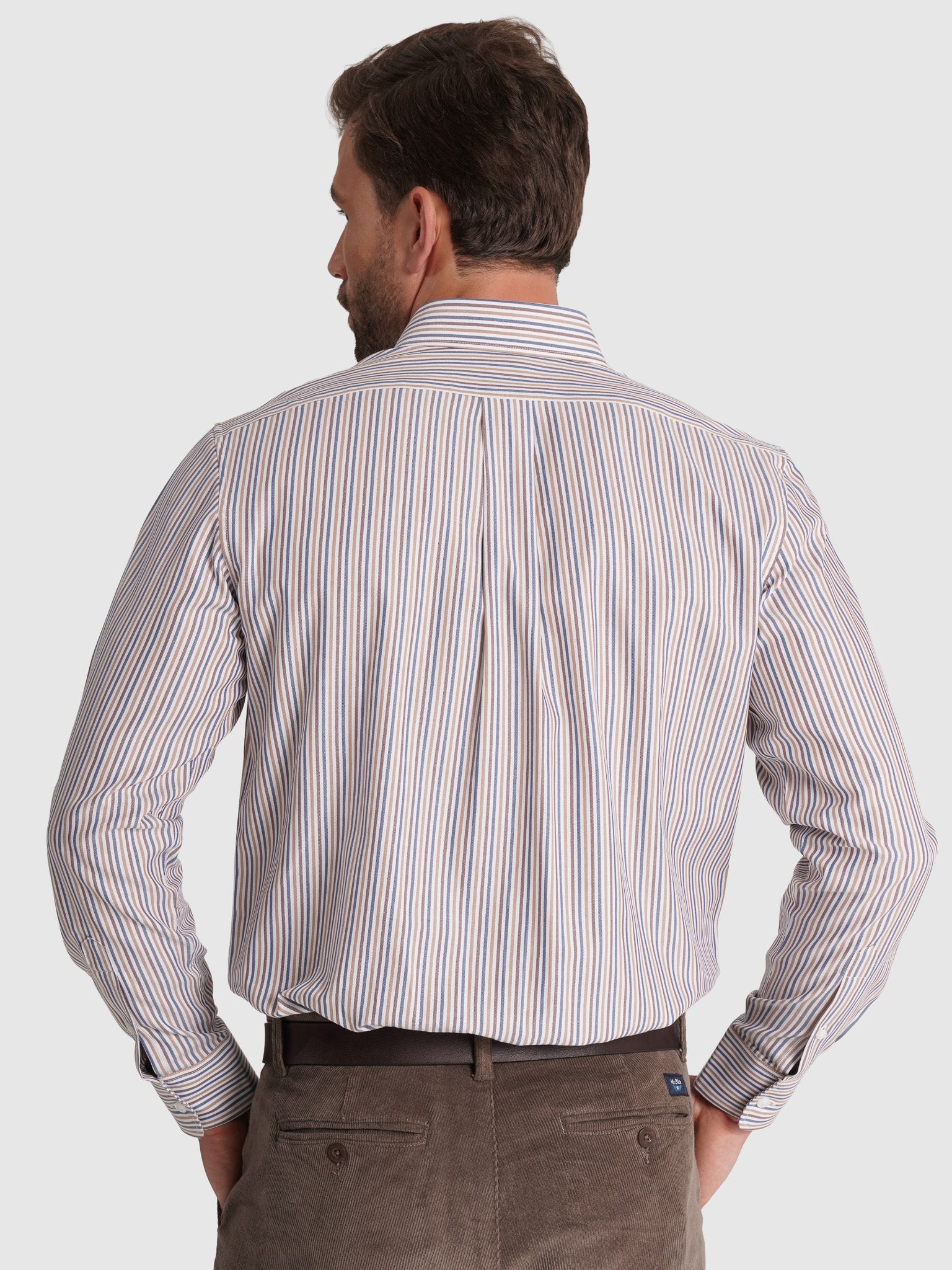 WHITE COTTON SHIRT LONG SLEEVE REGULAR FIT MR. BLUE