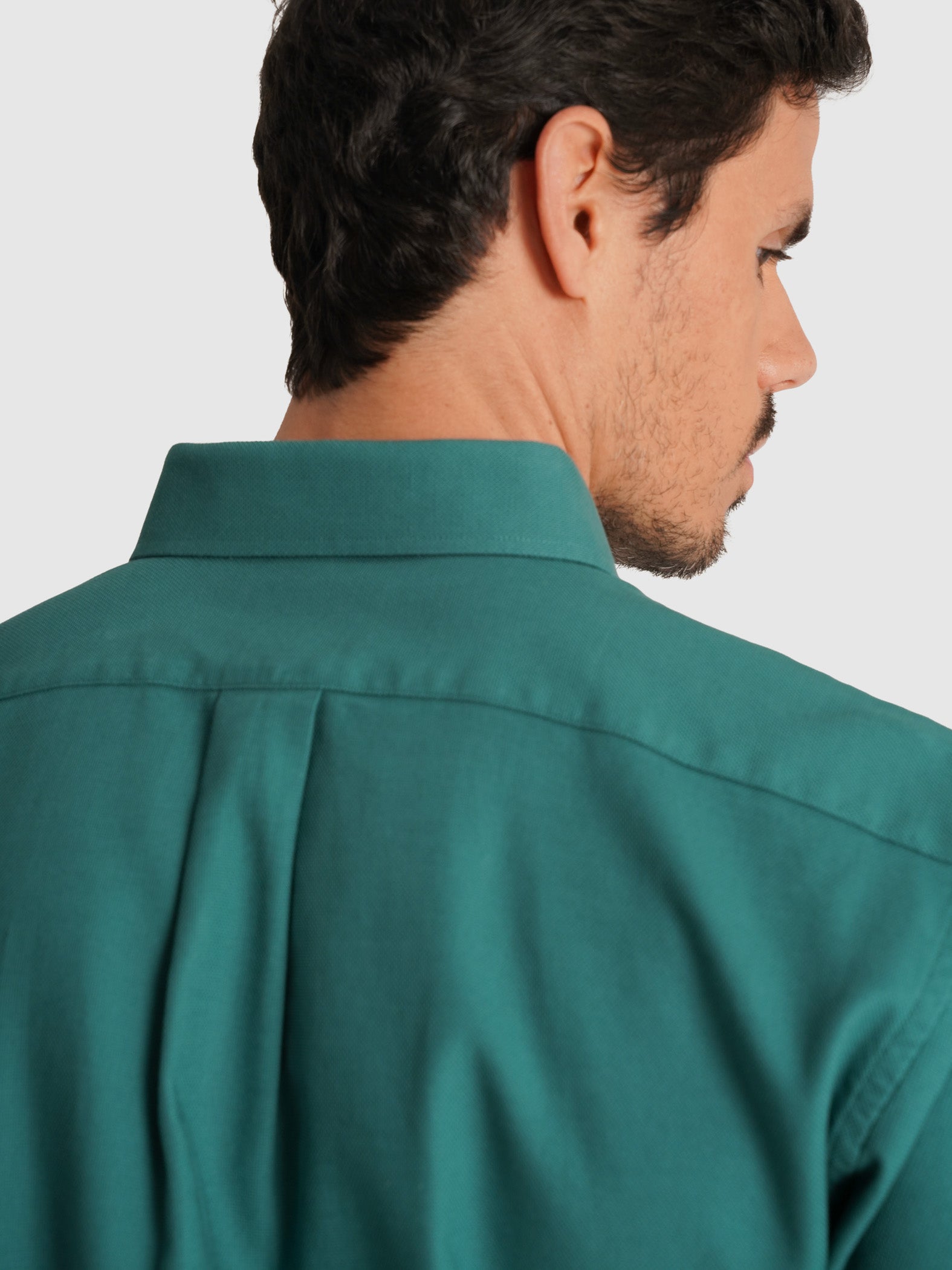 CAMISA ALGODÃO VERDE MANGA COMPRIDA REGULAR FIT MR. BLUE