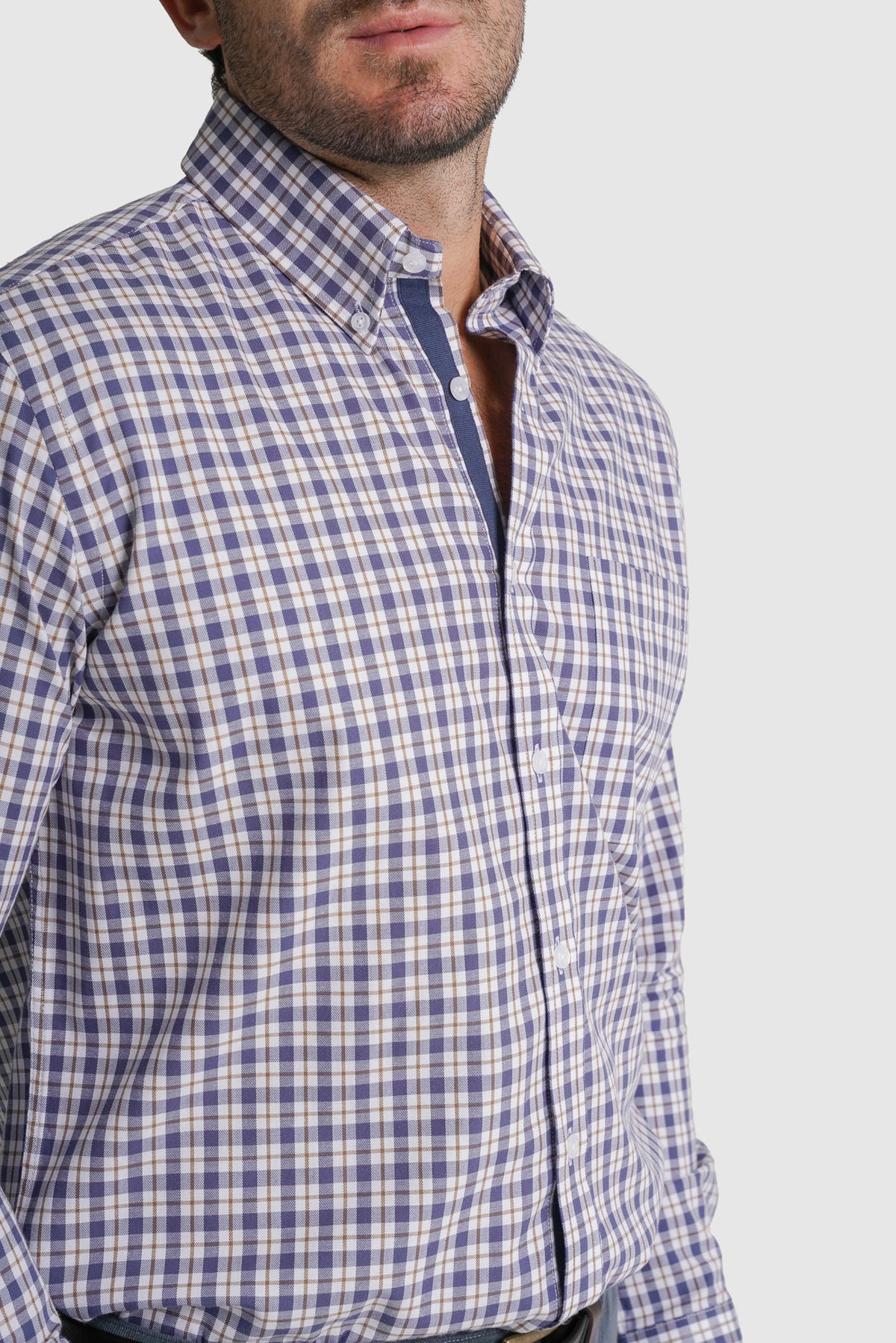 CAMISA ALGODÃO REGULAR FIT BRANCA AO QUADRADO MR. BLUE