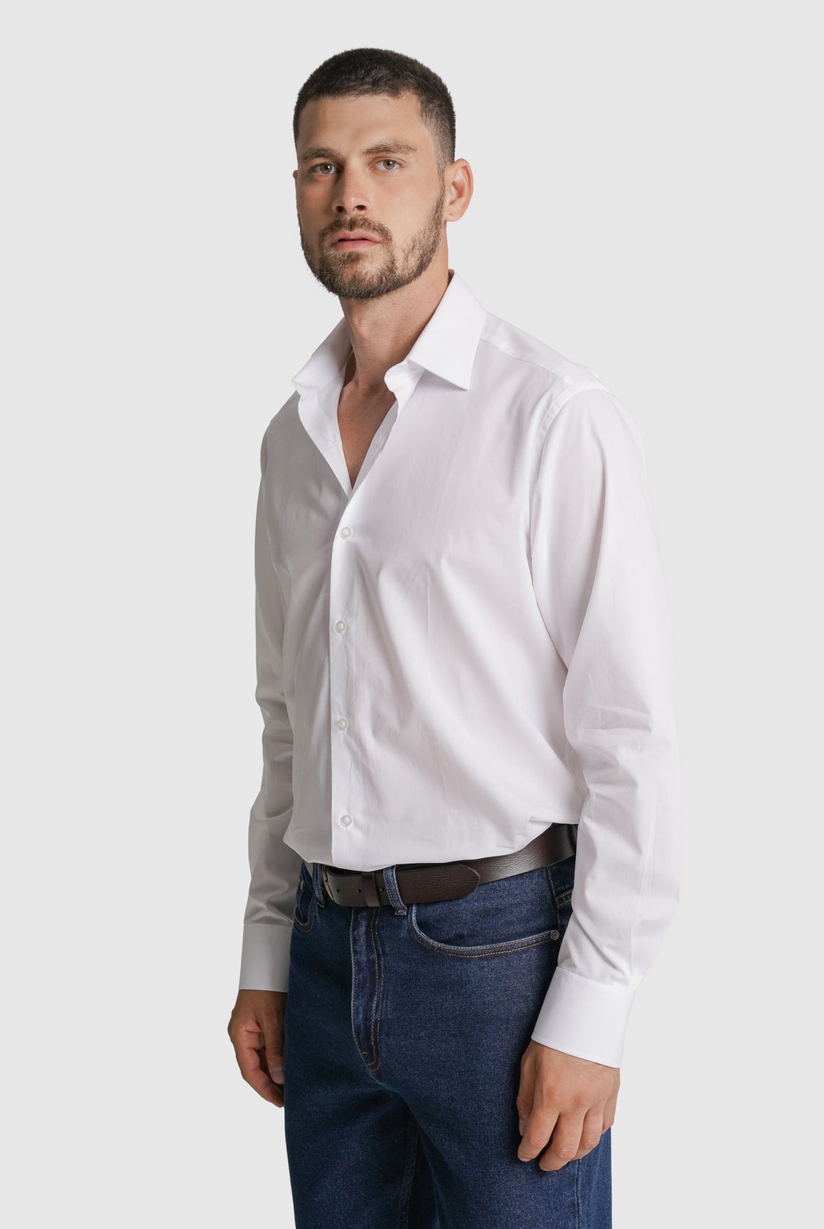 CAMISA OXFORD CLASSIC FIT BRANCA LISA MR. BLUE