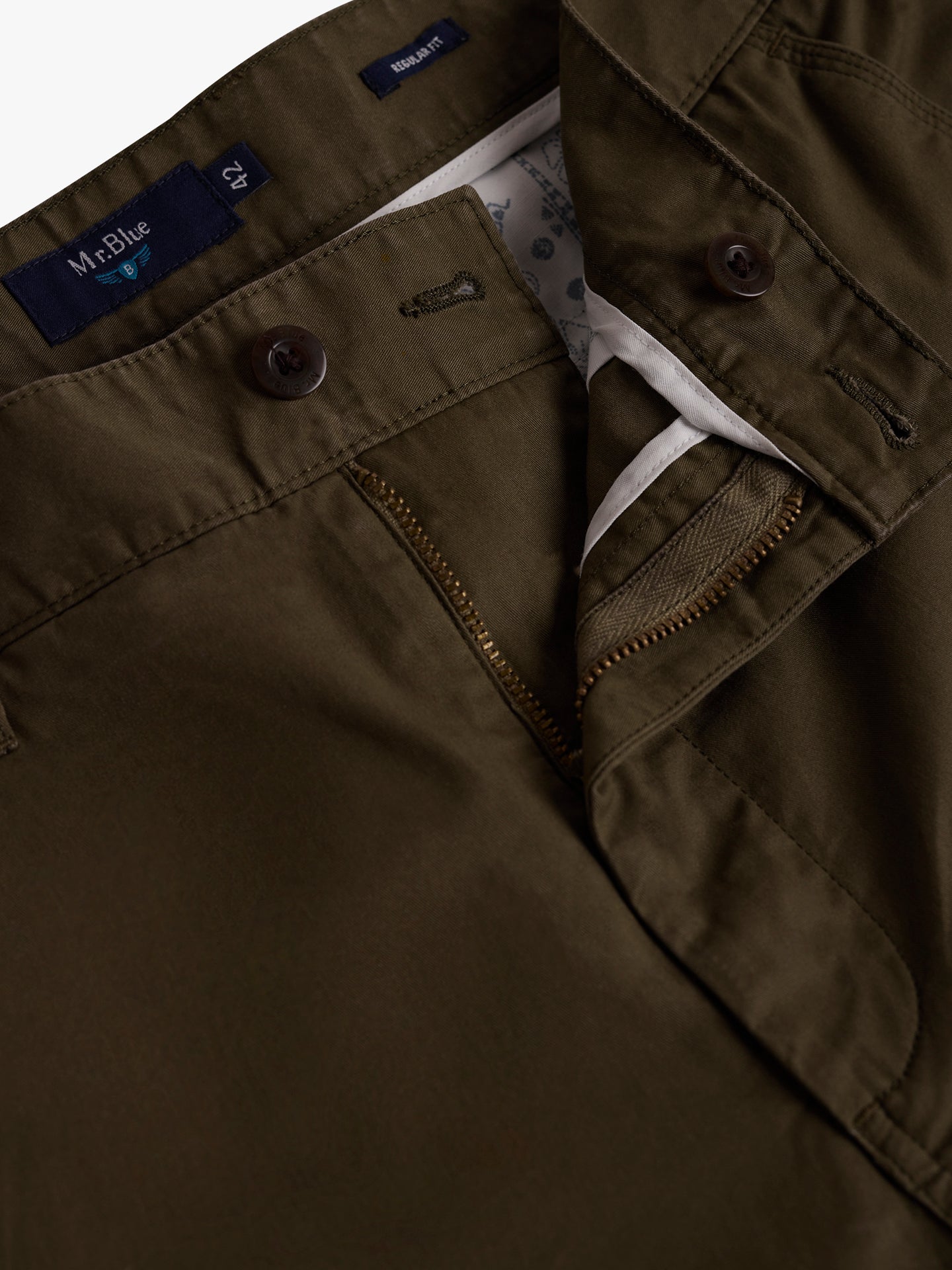 Pantalones cortos verdes de corte regular Mr. Blue