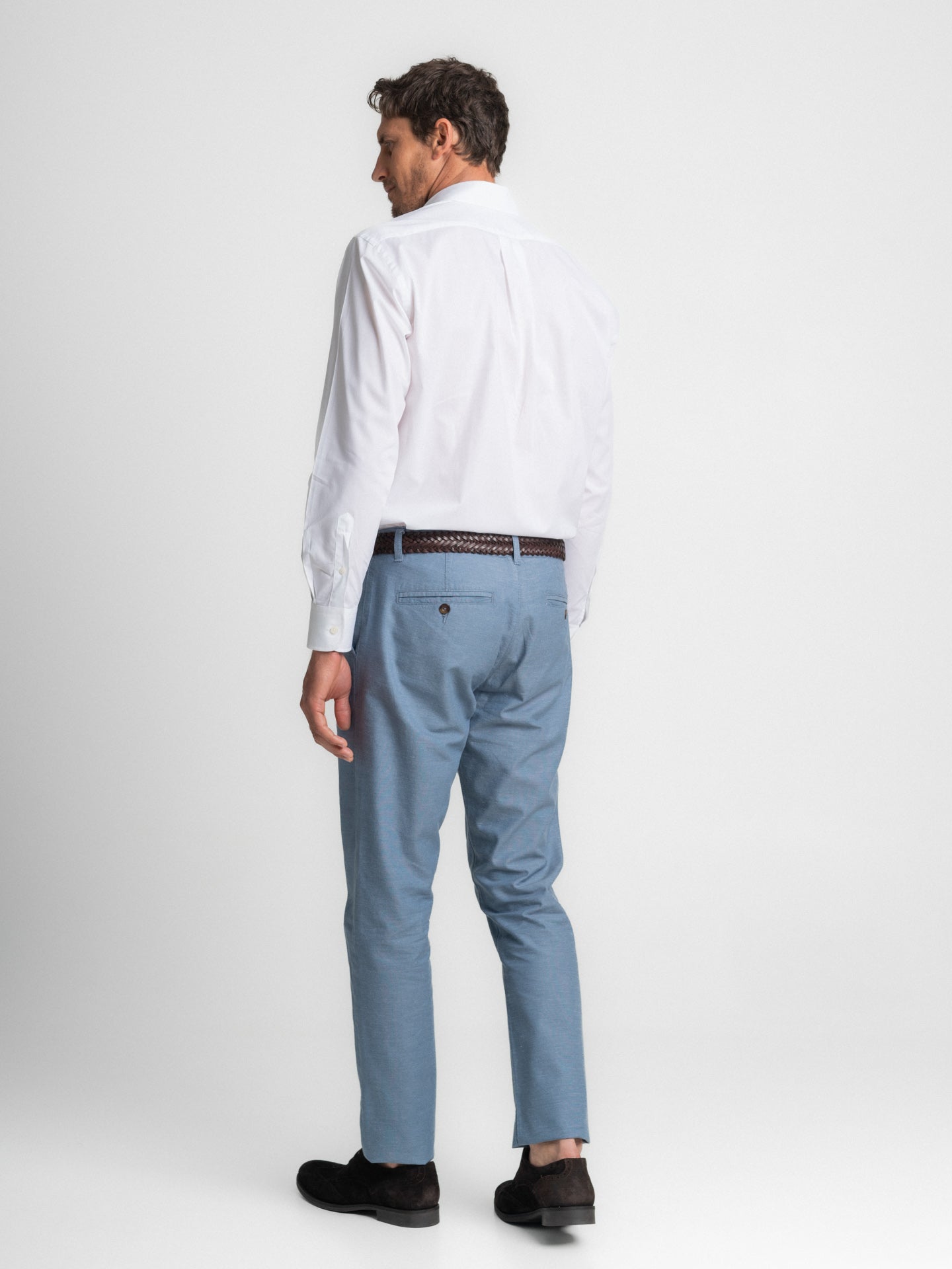 Regular Fit White Poplin Shirt Mr. Blue
