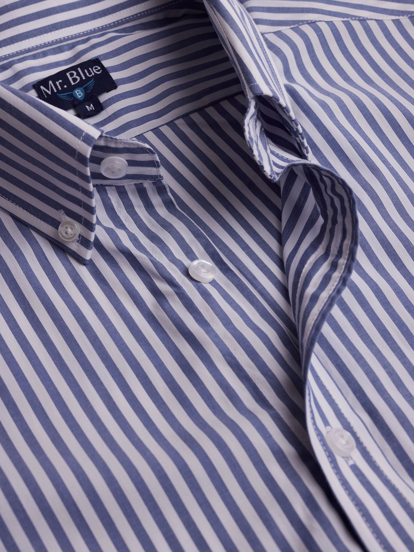 Regular Fit Blue Poplin Shirt Mr. Blue