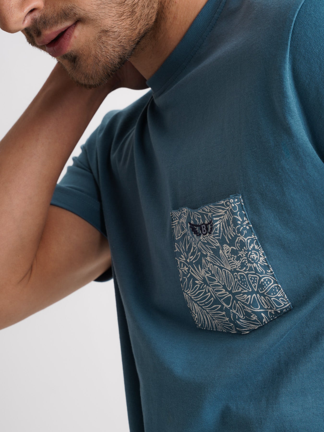 Mr. Blue Camiseta 100% Algodón Azul