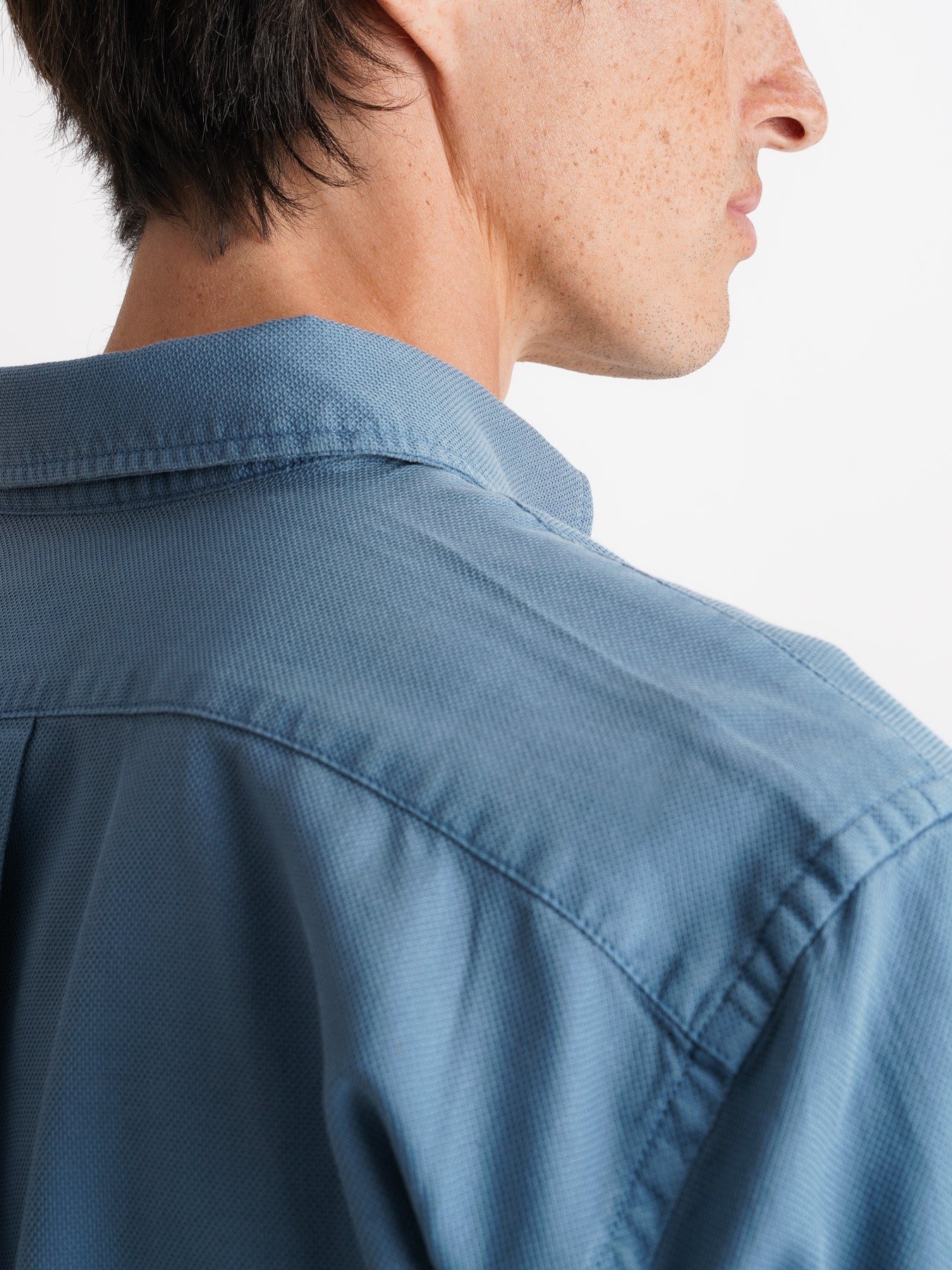 Regular Fit Dobby Blue Mr. Blue Shirt