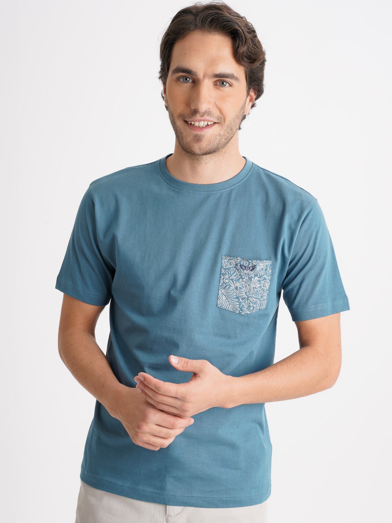 Mr. Blue Camiseta 100% Algodón Azul
