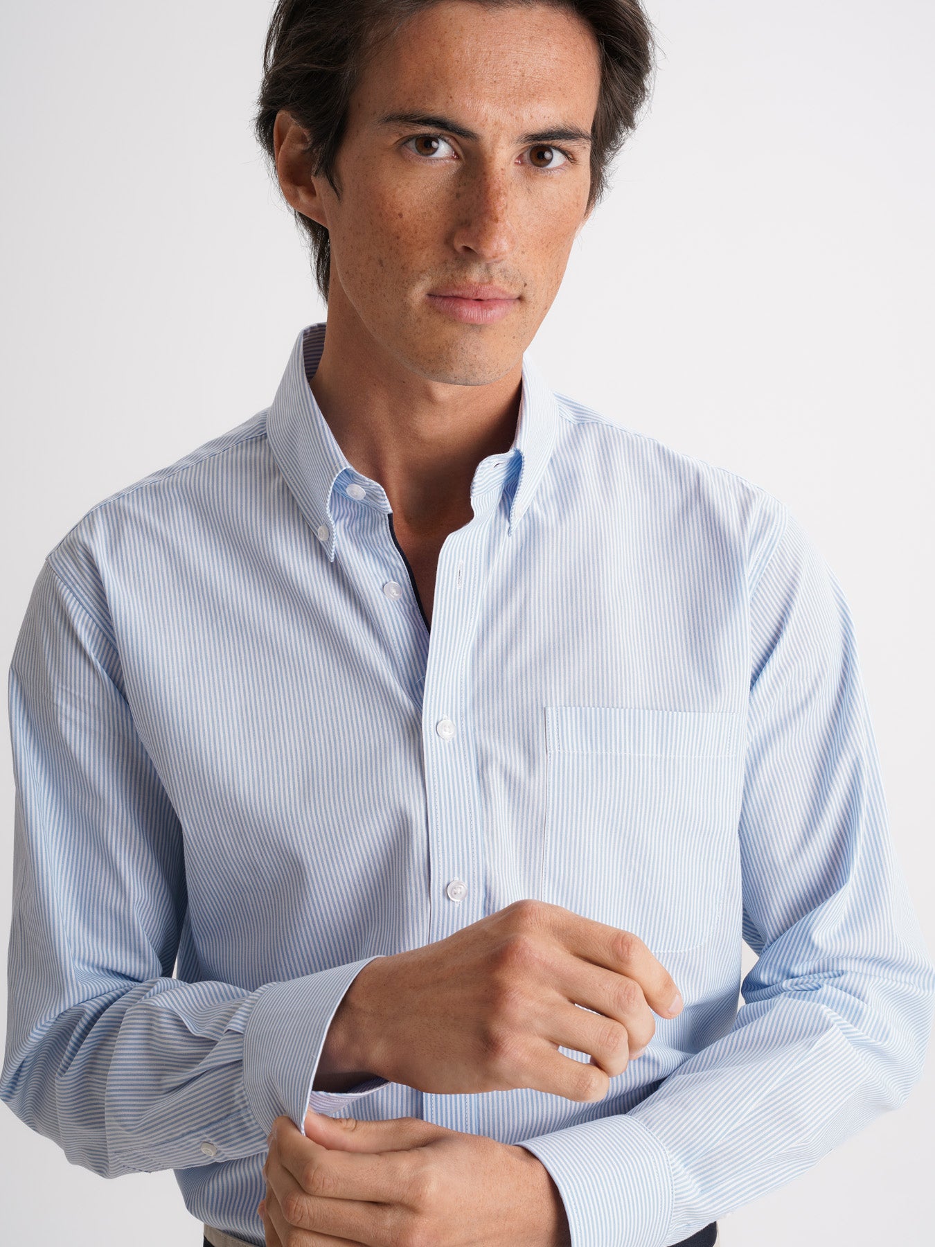 Regular Fit Blue Poplin Shirt Mr. Blue