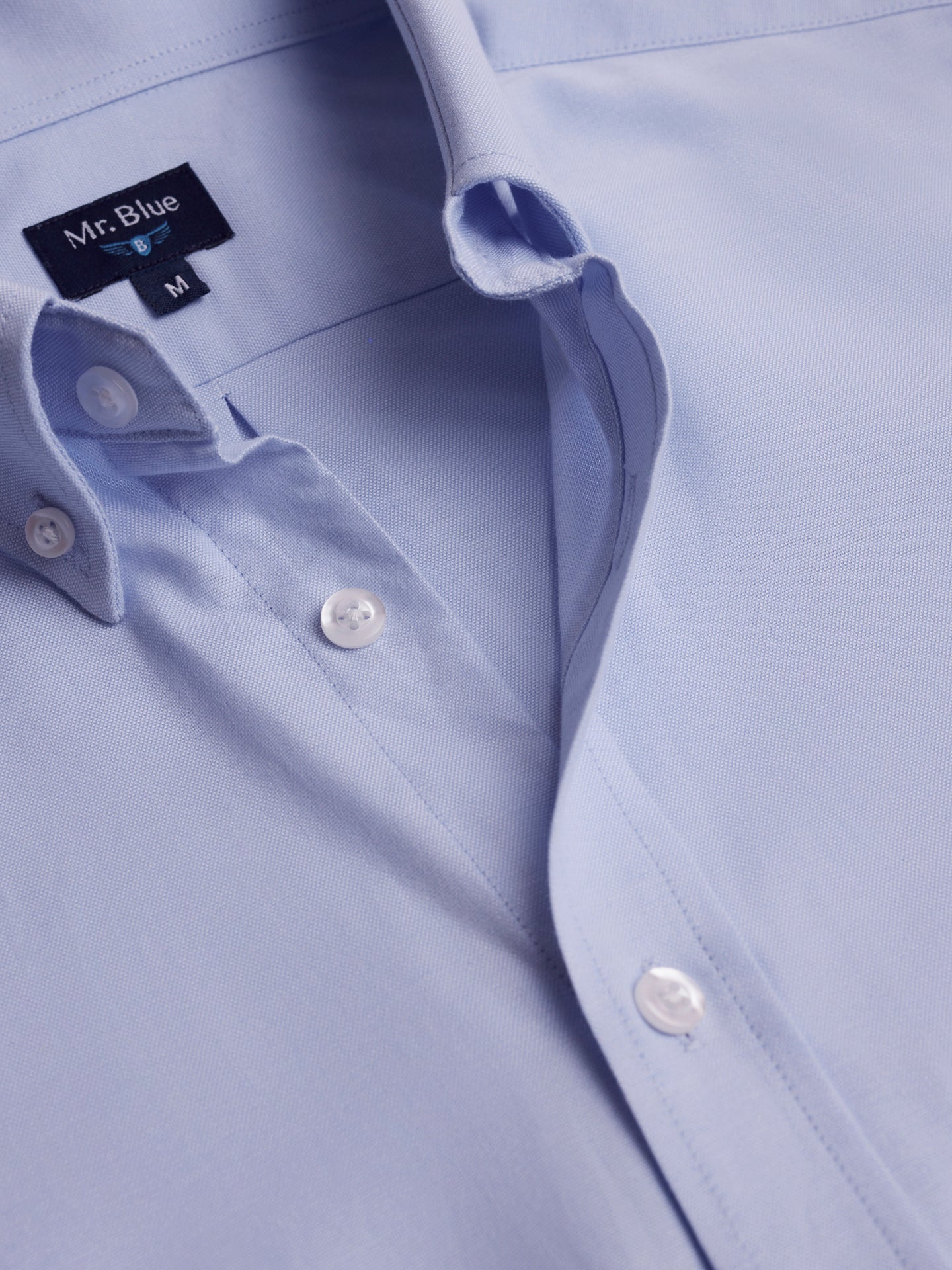 Camisa azul Oxford de corte estándar de Mr. Blue