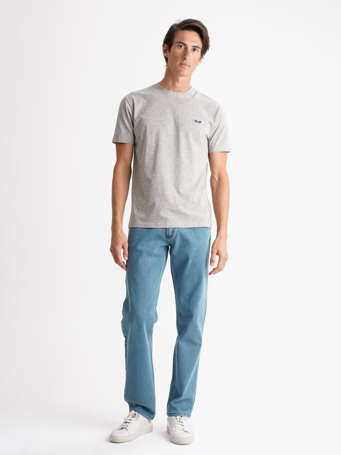 Mr. Blue 100% Cotton Gray T-Shirt