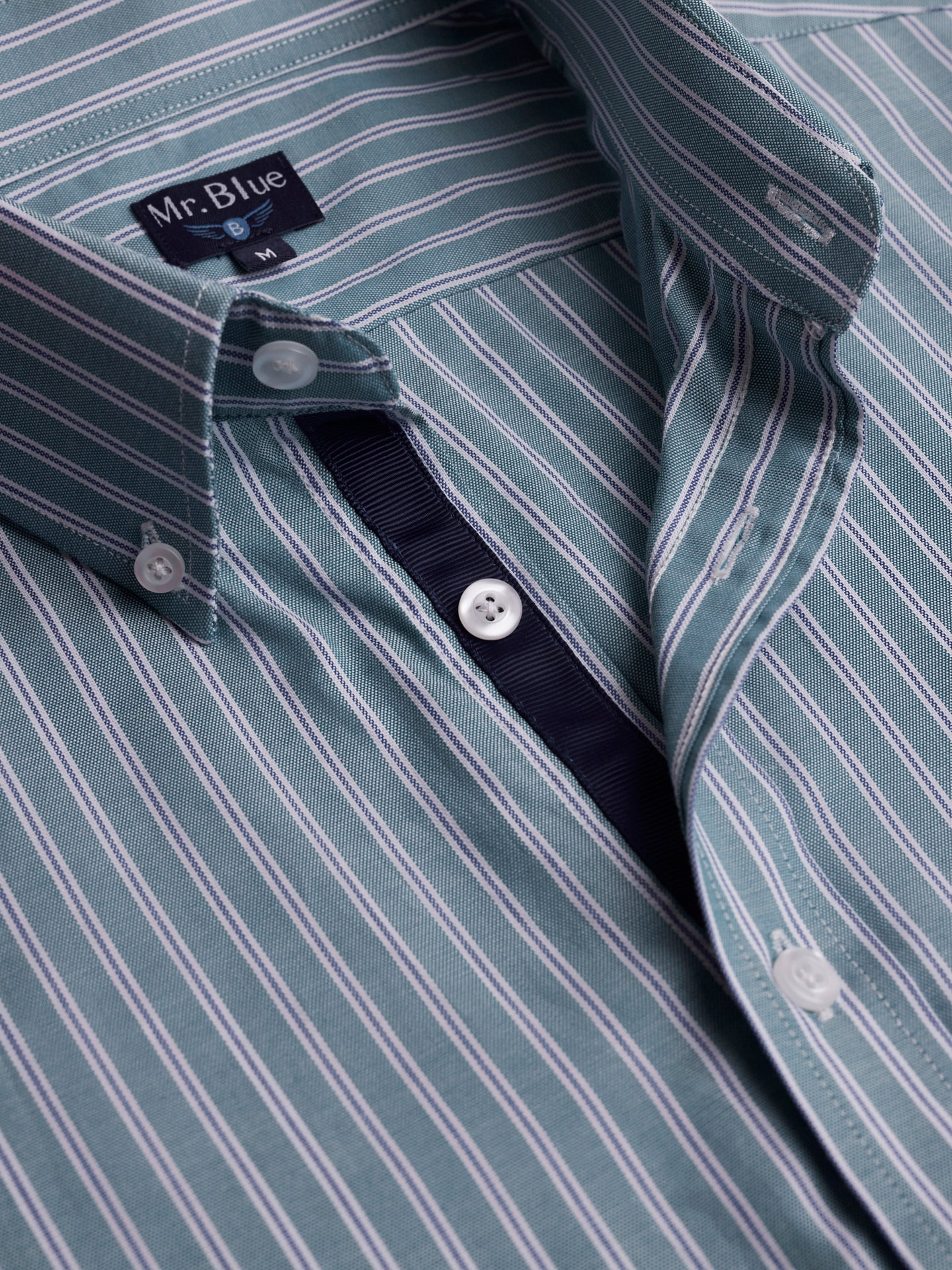 Camisa azul Oxford de corte estándar de Mr. Blue