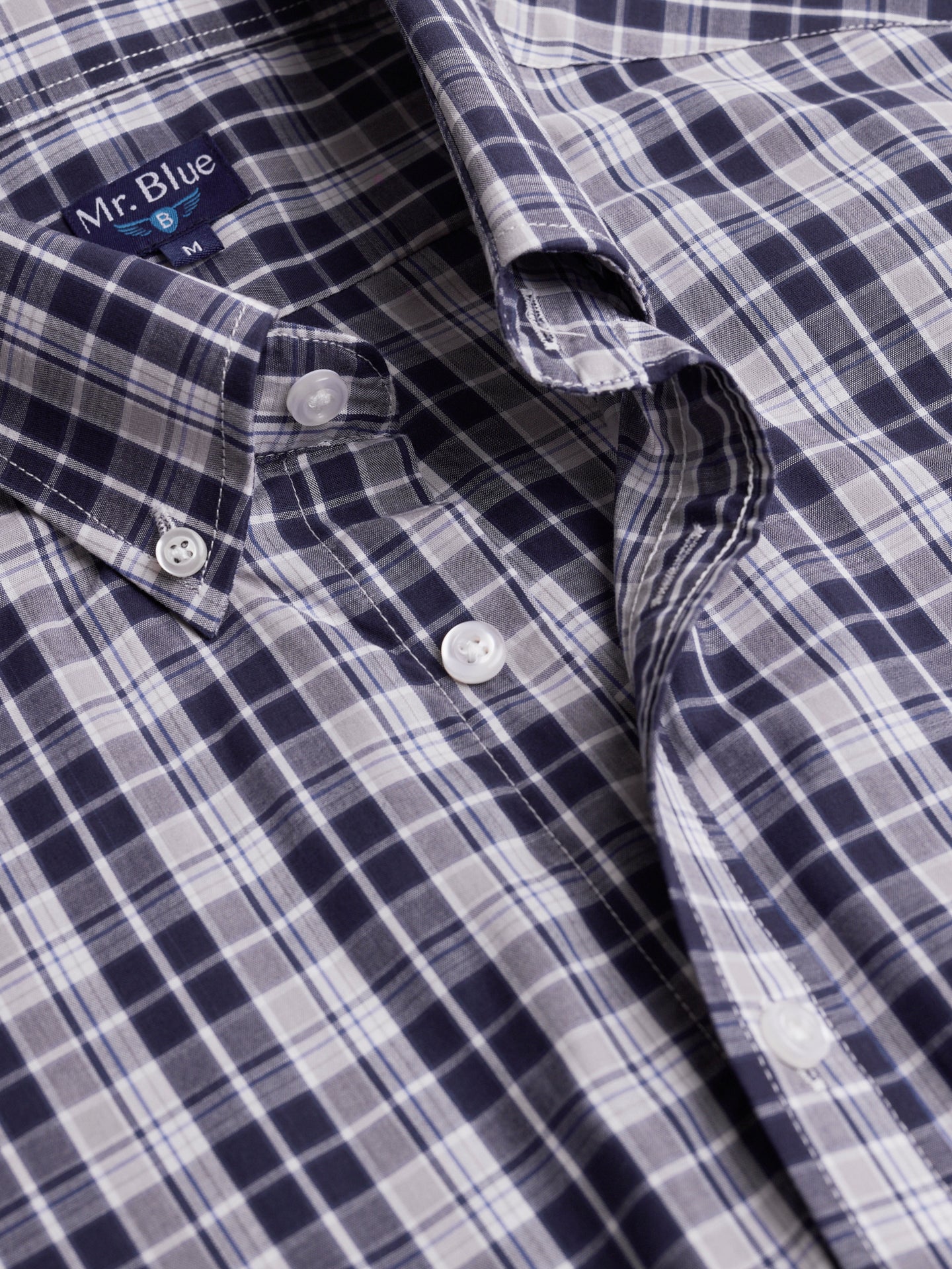 Regular Fit Blue Poplin Shirt Mr. Blue