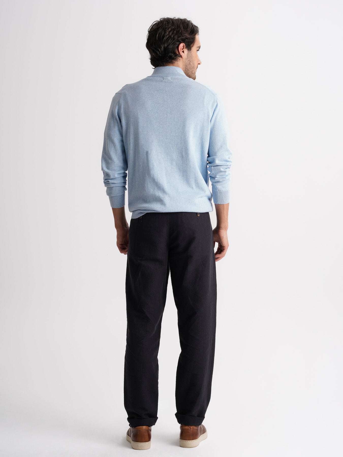 Mr. Blue Thin Cashmere Pullover