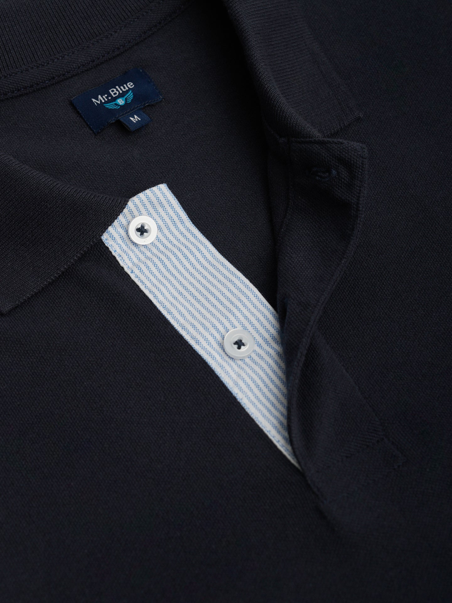 Polo Regular Fit Piquet Azul Mr. Blue