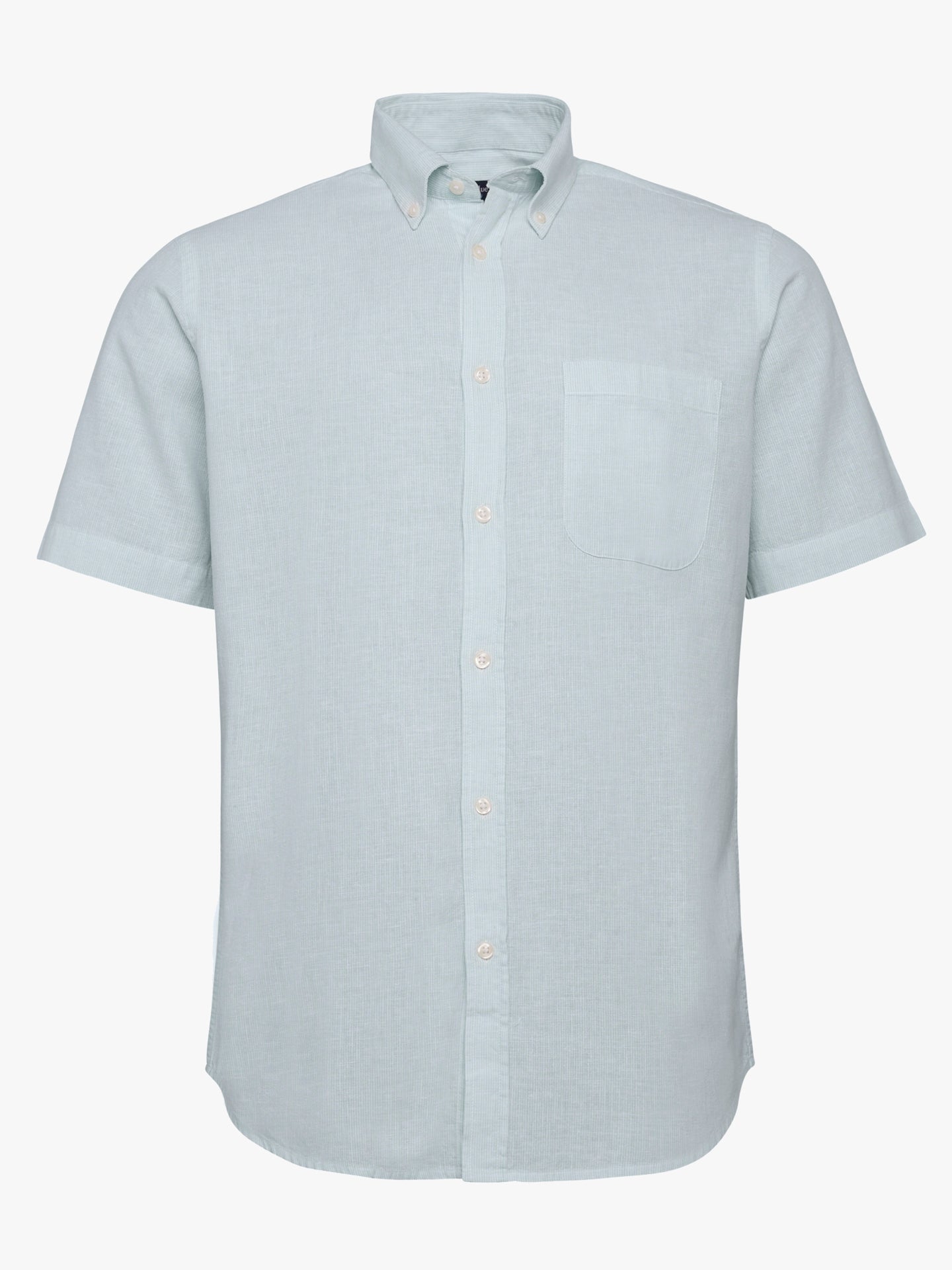 Camisa de corte estándar de lino verde de Mr. Blue