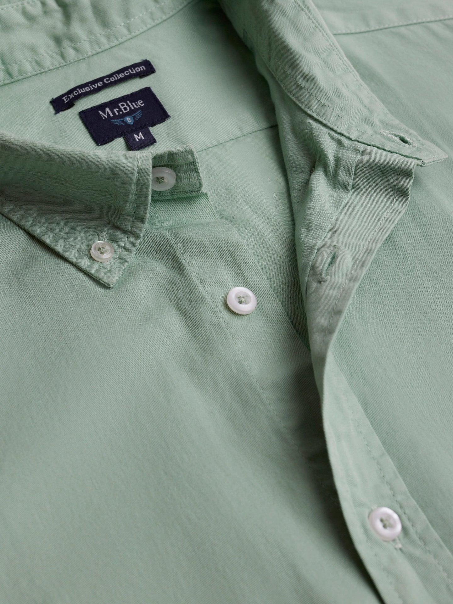 Camisa Regular Fit Popelina Verde Mr. Blue