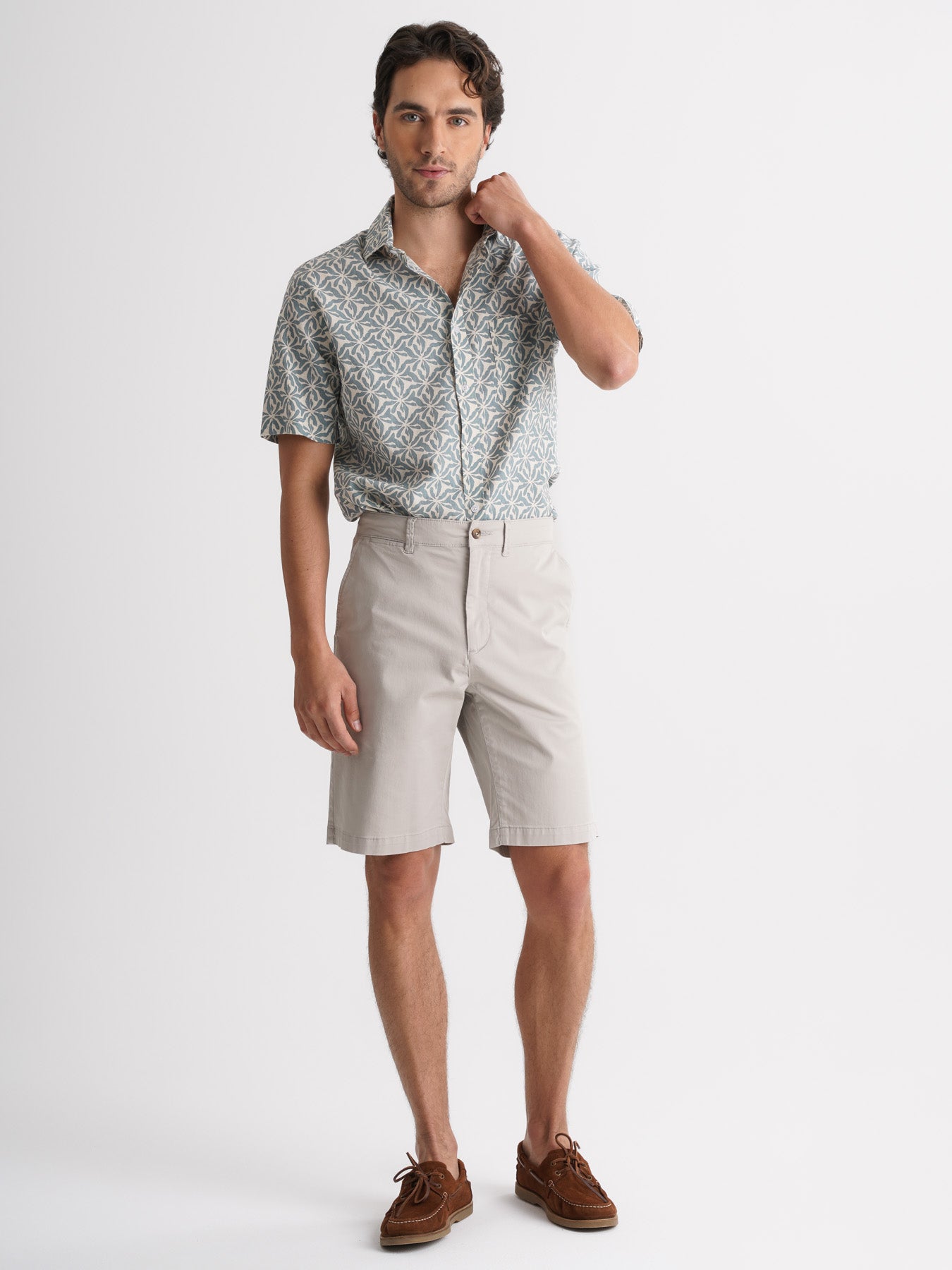 Mr. Blue White Regular Fit Shorts