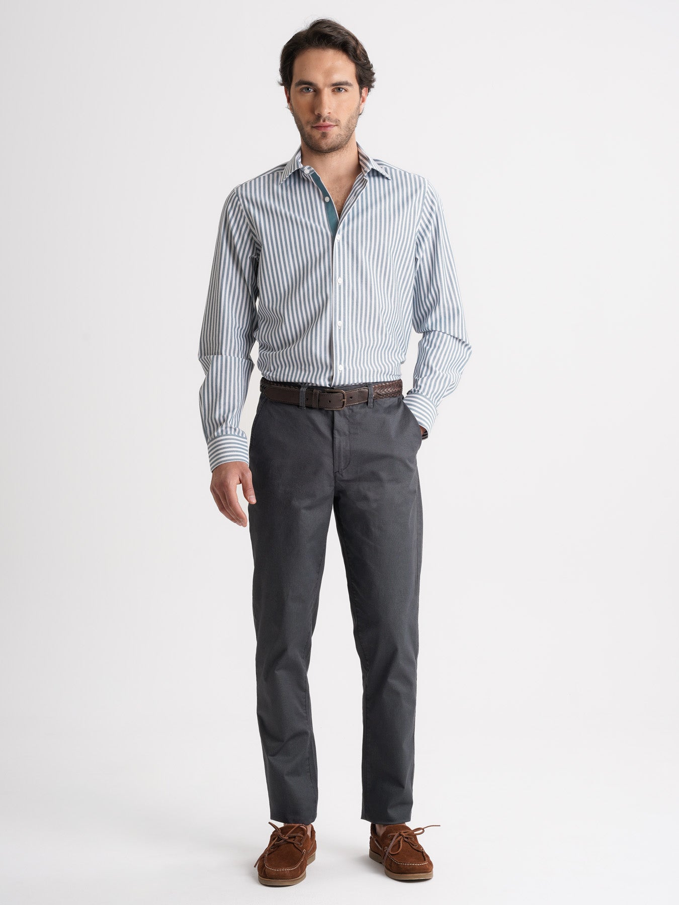 Slim Fit Dobby Blue Mr. Blue Shirt