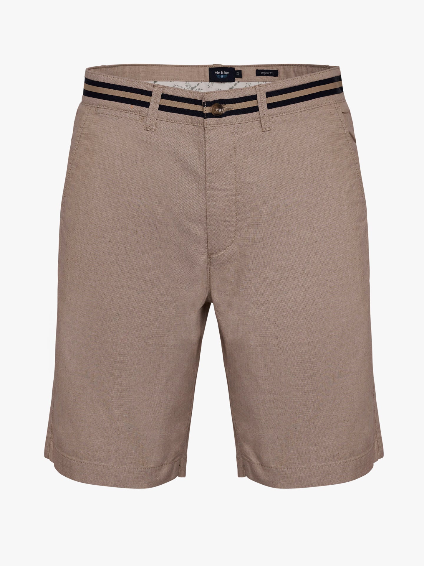 Regular Fit Beige Mr. Blue Shorts