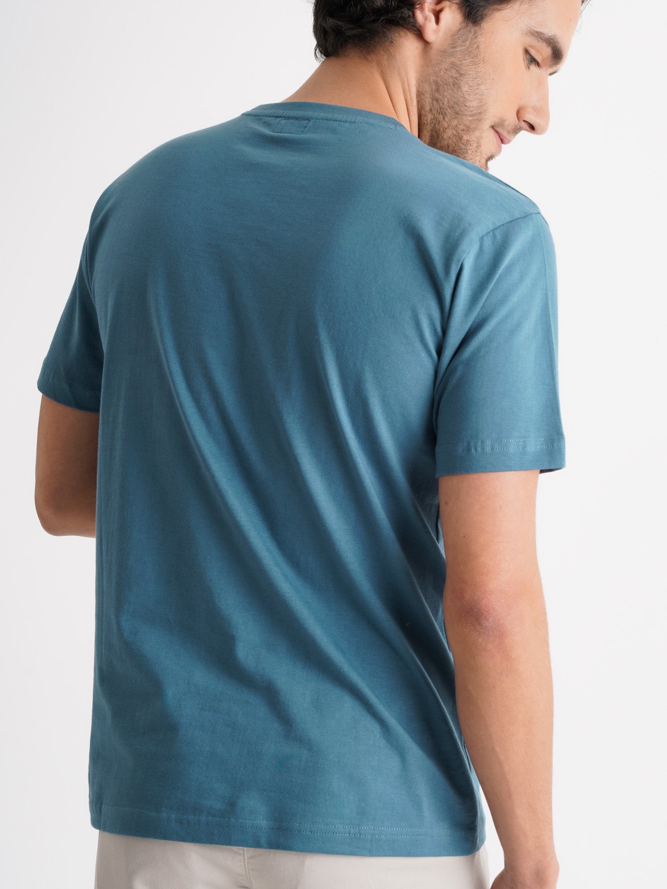 Mr. Blue Camiseta 100% Algodón Azul