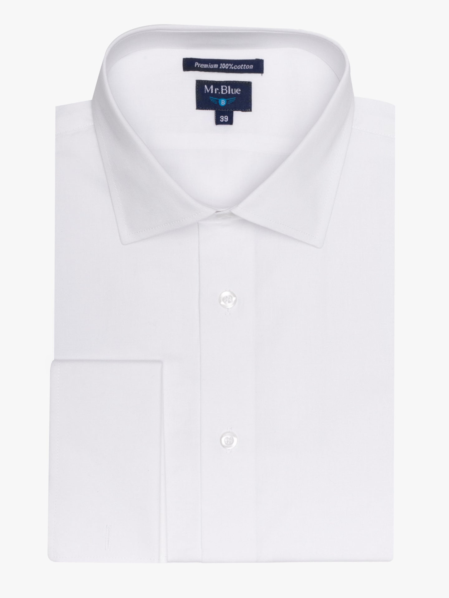 Classic Fit White Poplin Shirt Mr. Blue