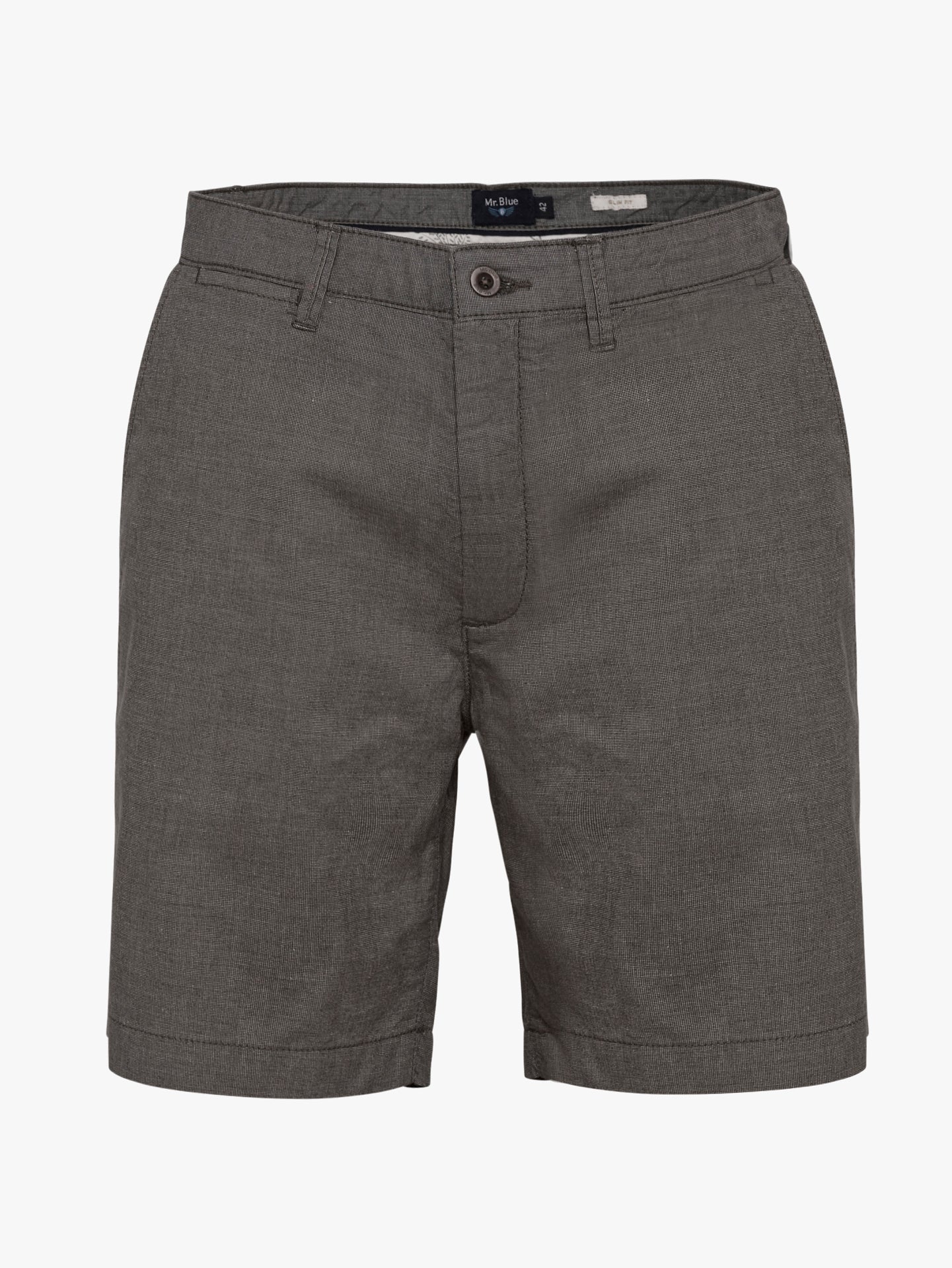 Pantalones cortos de corte slim en verde de Mr. Blue