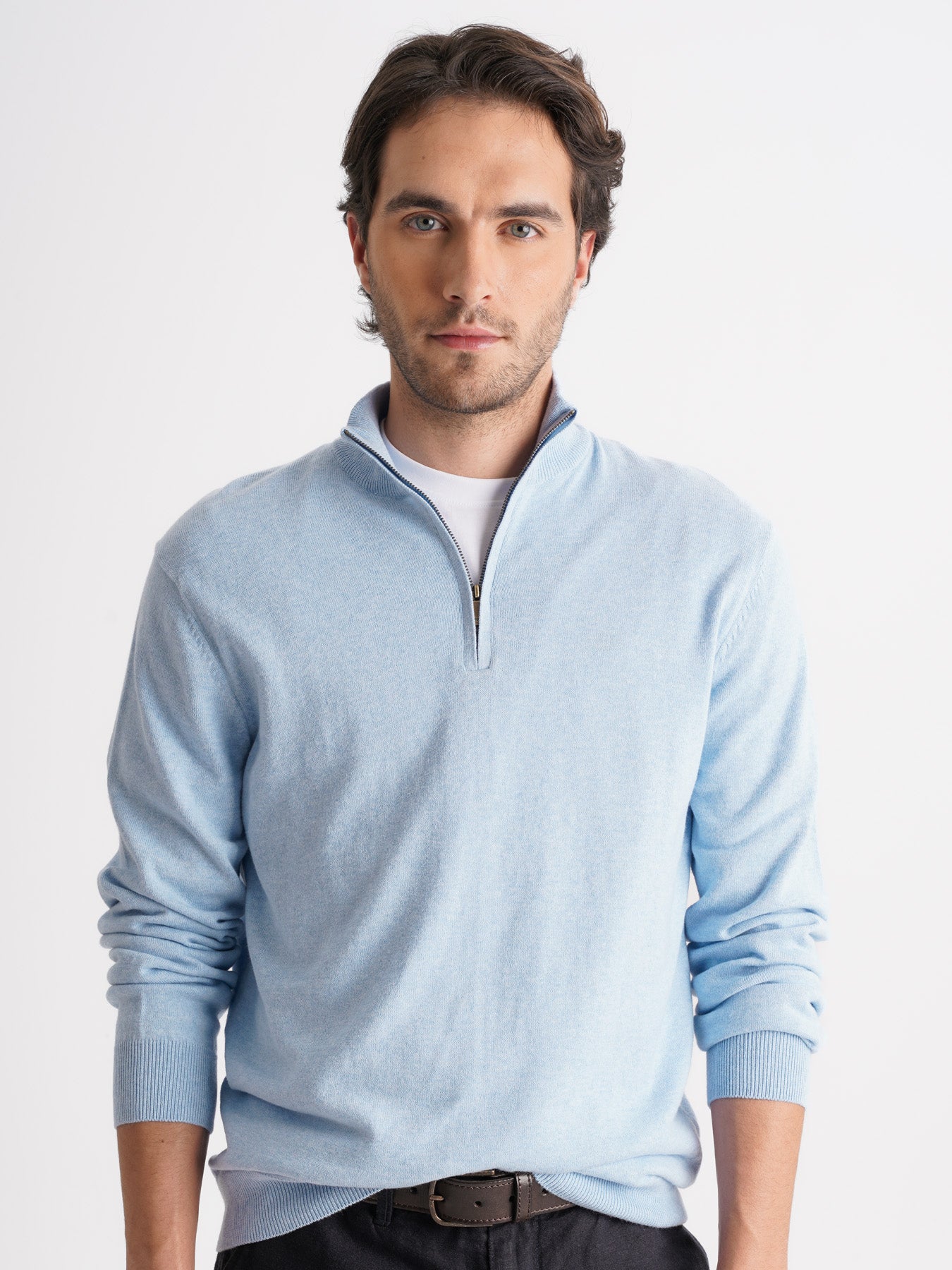 Mr. Blue Thin Cashmere Pullover