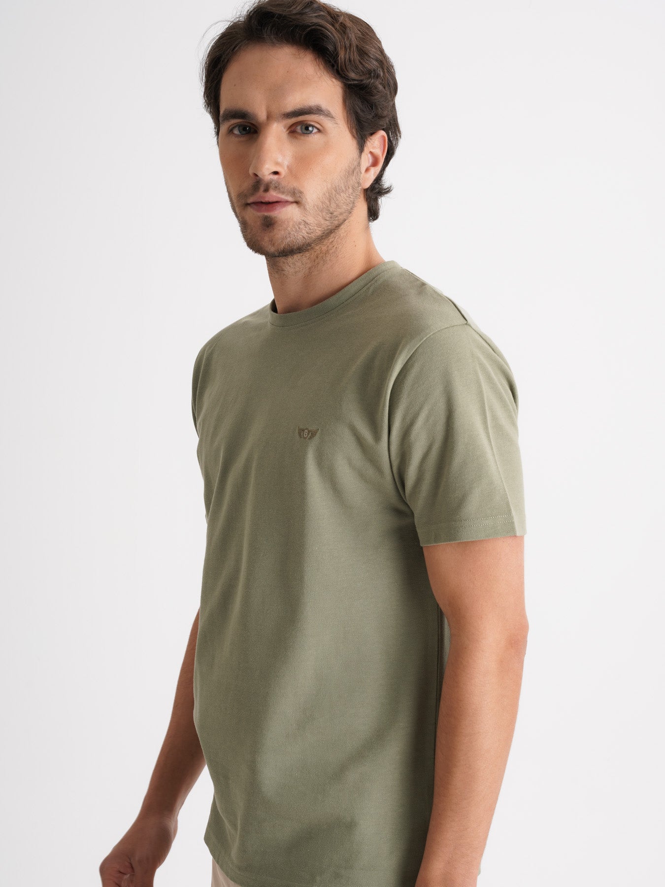 Mr. Blue 100% Cotton Green T-Shirt