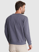 SUDADERA DE ALGODÓN AZUL MANGA LARGA REGULAR FIT MR. AZUL