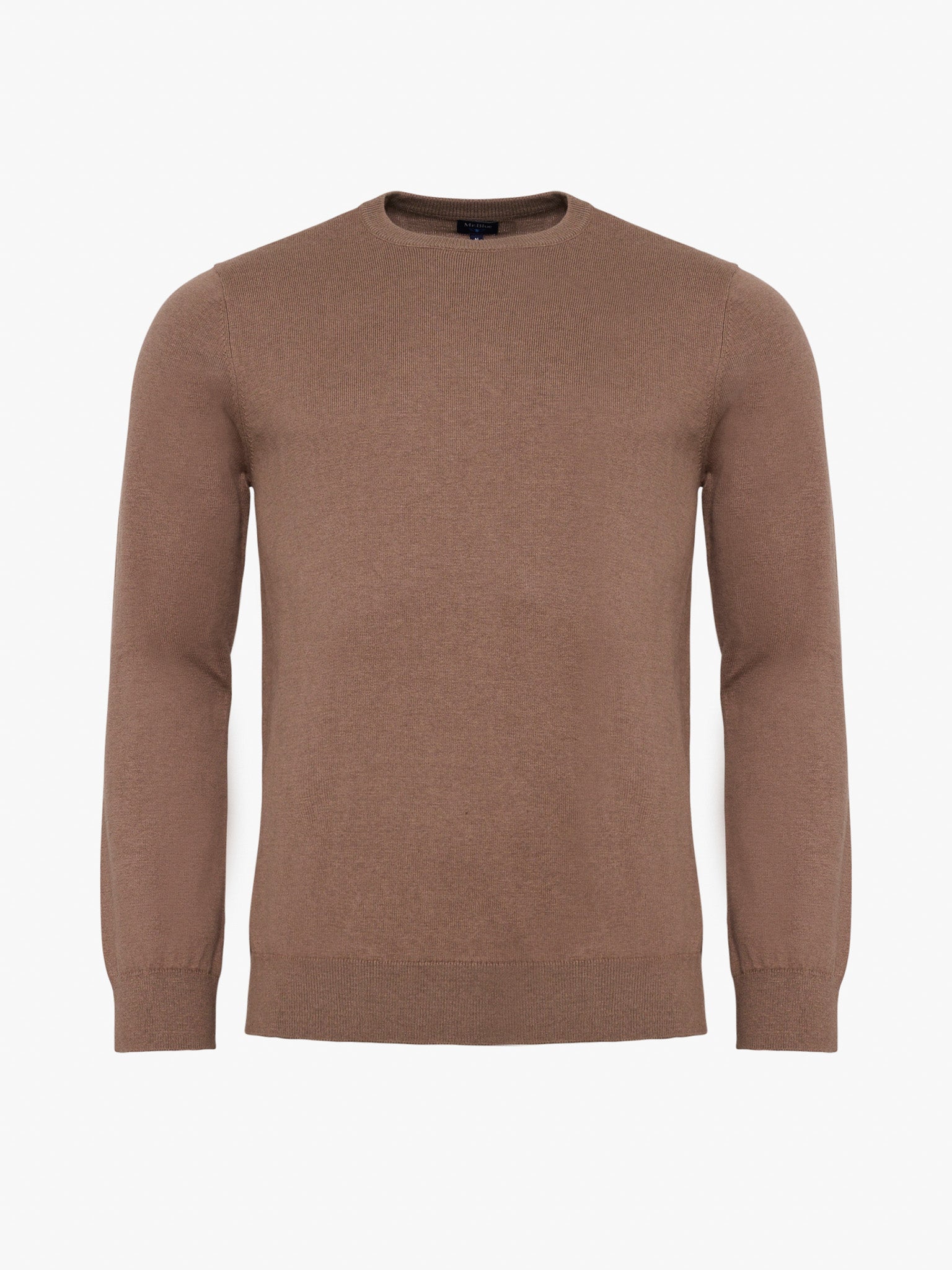 JERSEY DE CASHMERE MARRÓN MANGA LARGA REGULAR FIT MR. AZUL