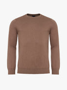 BROWN CASHMERE PULLOVER LONG SLEEVE REGULAR FIT MR. BLUE