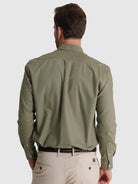 CAMISA ALGODÓN VERDE MANGA LARGA REGULAR FIT MR. AZUL