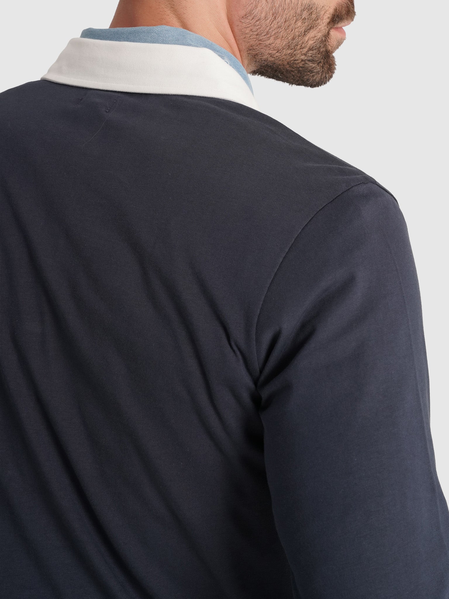 RUGBY BLUE COTTON LONG SLEEVE REGULAR FIT MR. BLUE