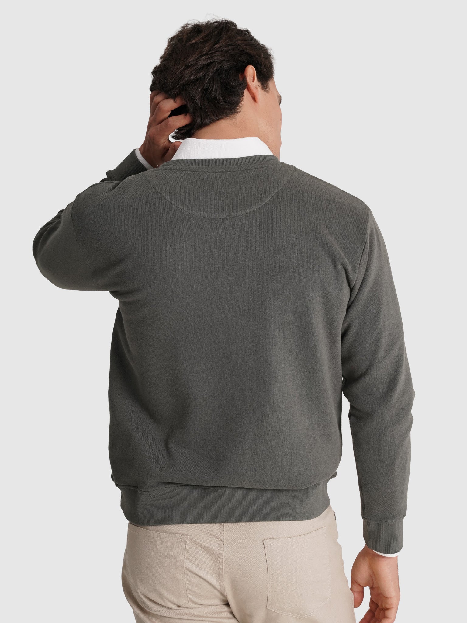 GREEN COTTON HOODIE LONG SLEEVE REGULAR FIT MR. BLUE