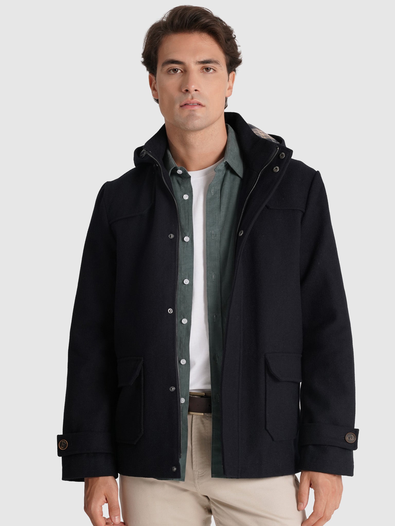 ABRIGO AZUL MANGA LARGA REGULAR FIT MR. AZUL