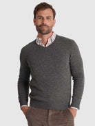 JERSEY DE LANA GRIS MANGA LARGA REGULAR FIT MR. AZUL