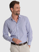 CAMISA DE ALGODÓN AZUL MANGA LARGA CLASSIC FIT MR. AZUL
