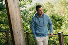 SUDADERA DE ALGODÓN AZUL MANGA LARGA REGULAR FIT MR. AZUL
