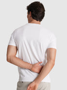 T-SHIRT ALGODÃO BRANCA MANGA CURTA REGULAR FIT MR. BLUE