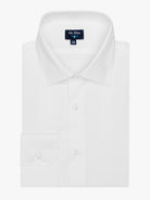 CAMISA DE ALGODÓN BLANCA MANGA LARGA CLASSIC FIT MR. AZUL