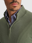 PULLOVER ALGODÃO VERDE MANGA COMPRIDA REGULAR FIT MR. BLUE