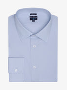 CAMISA DE ALGODÓN AZUL MANGA LARGA CLASSIC FIT MR. AZUL