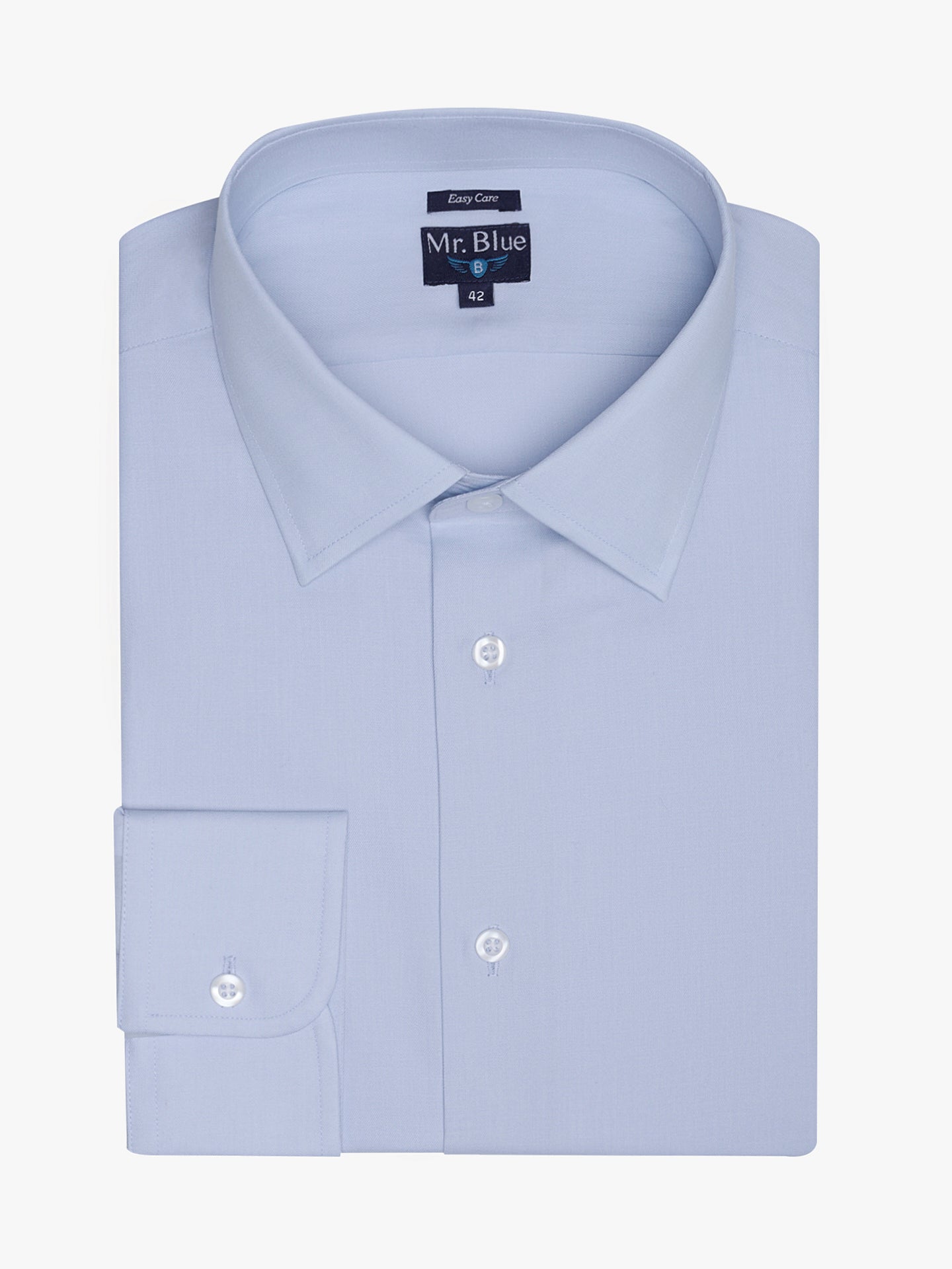 CAMISA DE ALGODÓN AZUL MANGA LARGA CLASSIC FIT MR. AZUL