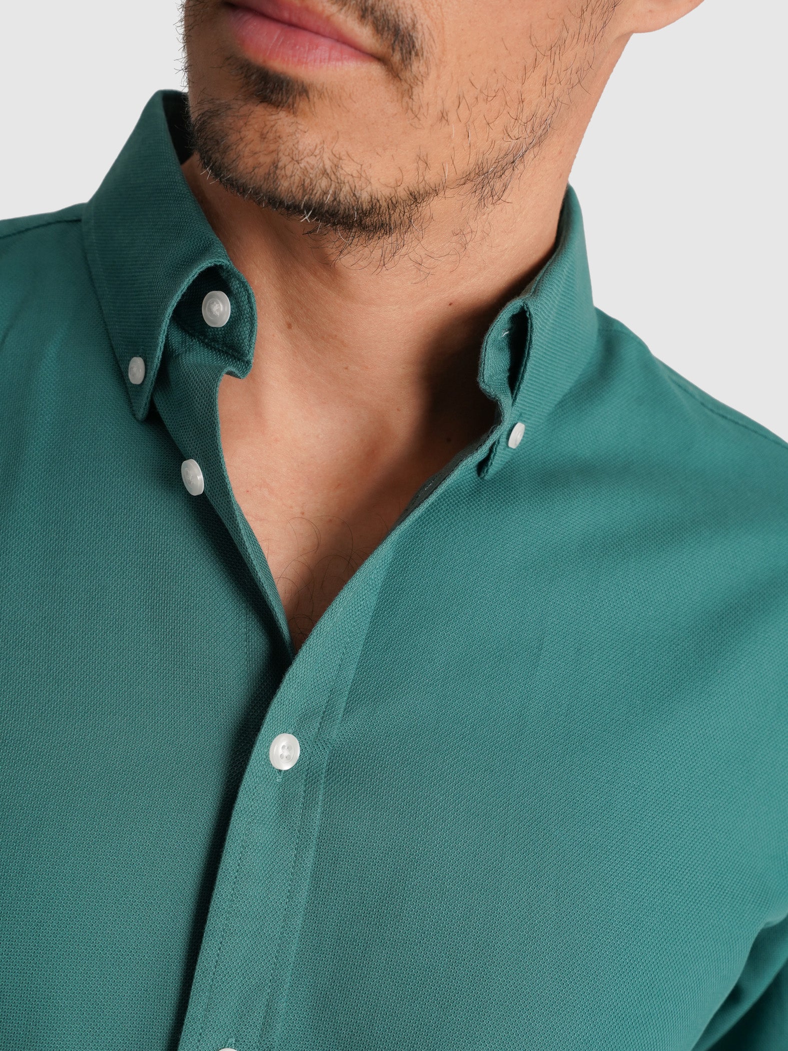 CAMISA ALGODÃO VERDE MANGA COMPRIDA REGULAR FIT MR. BLUE