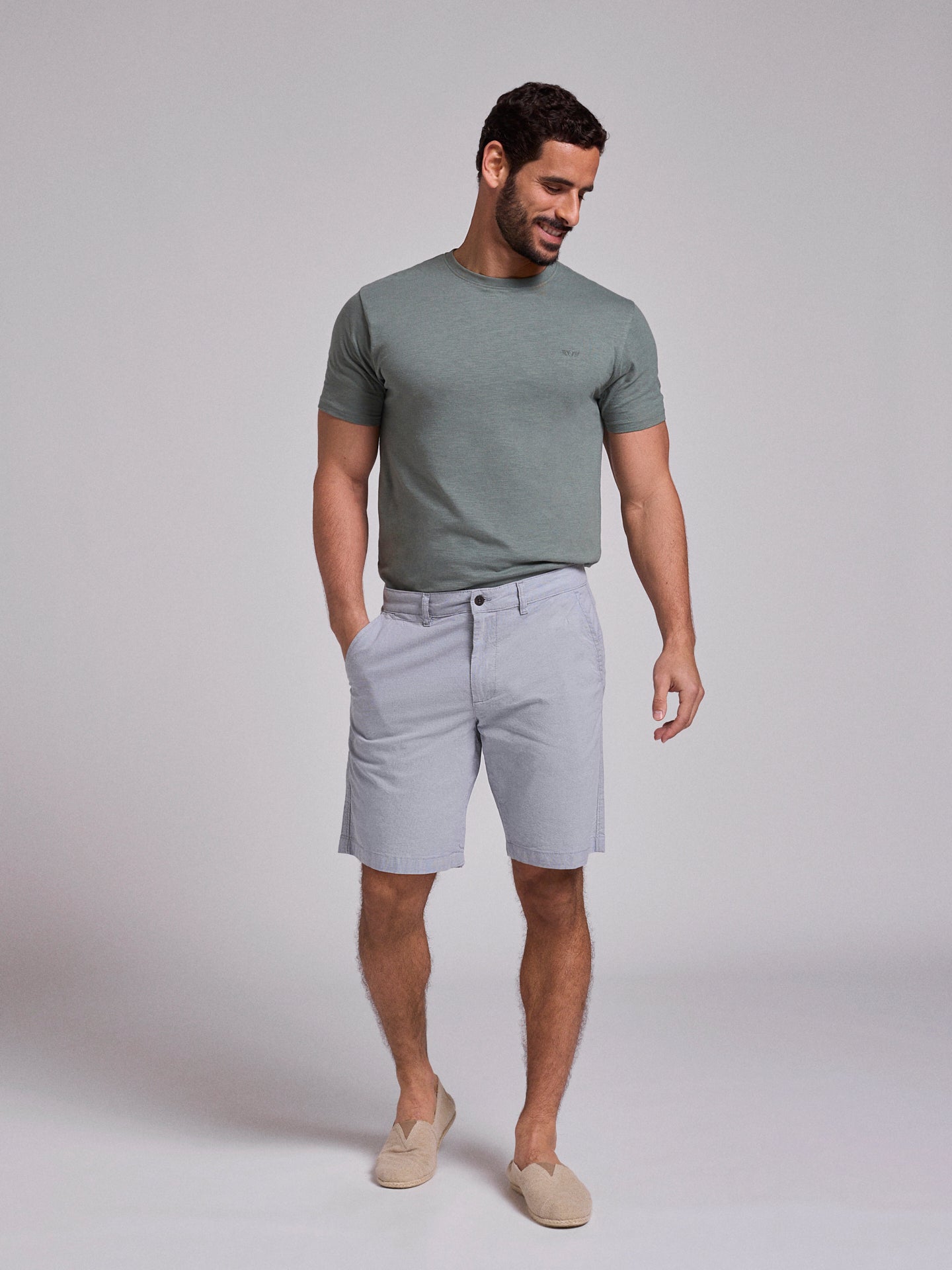 BERMUDA ALGODÃO AZUIS REGULAR FIT MR. BLUE