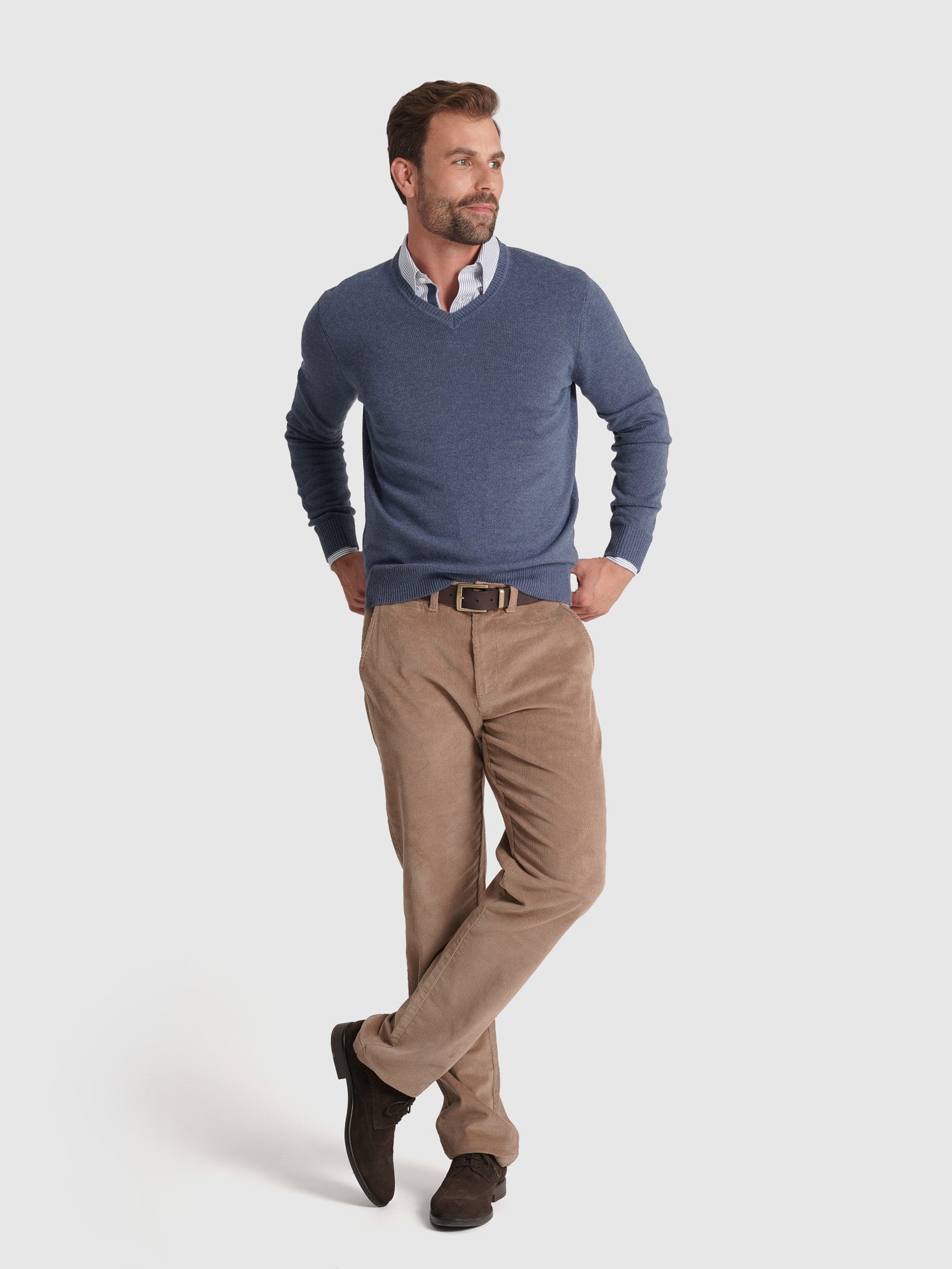 JERSEY DE LANA AZUL MANGA LARGA REGULAR FIT MR. AZUL